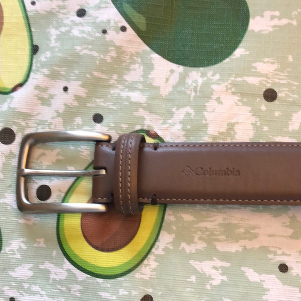 Columbia Men's Brown Leather Belt